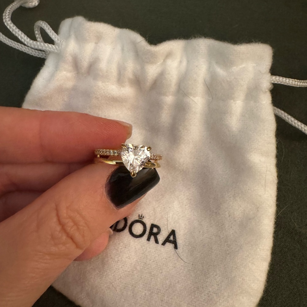 Double Band Heart Ring